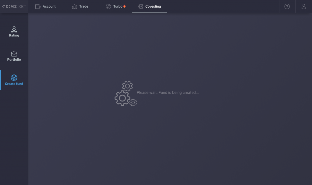 Covesting Fund Management Module Beta Ready For Launch, Here&rsquo;s How It Works - covesting create fund loading 1 1024x609